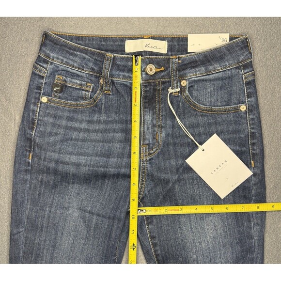 Kancan Jeans Womens 5/26 Mid Rise Super Skinny Distressed KC11237D - Picture 10 of 12